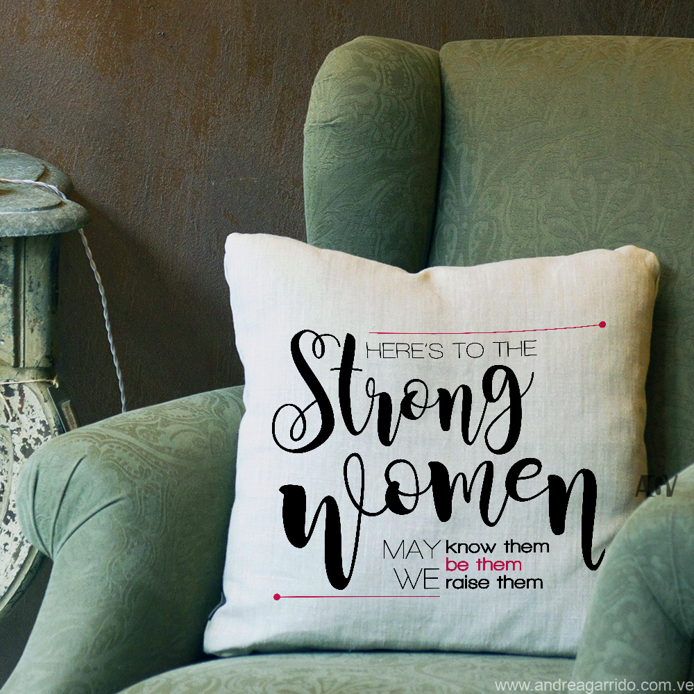 strong women pillow AGV